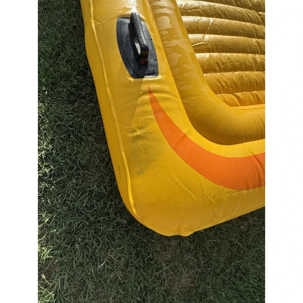 Rare Discontinued Yellow Vintage Coleman Inflatable Party Platform Raft 6 Person - Picture 7 of 7